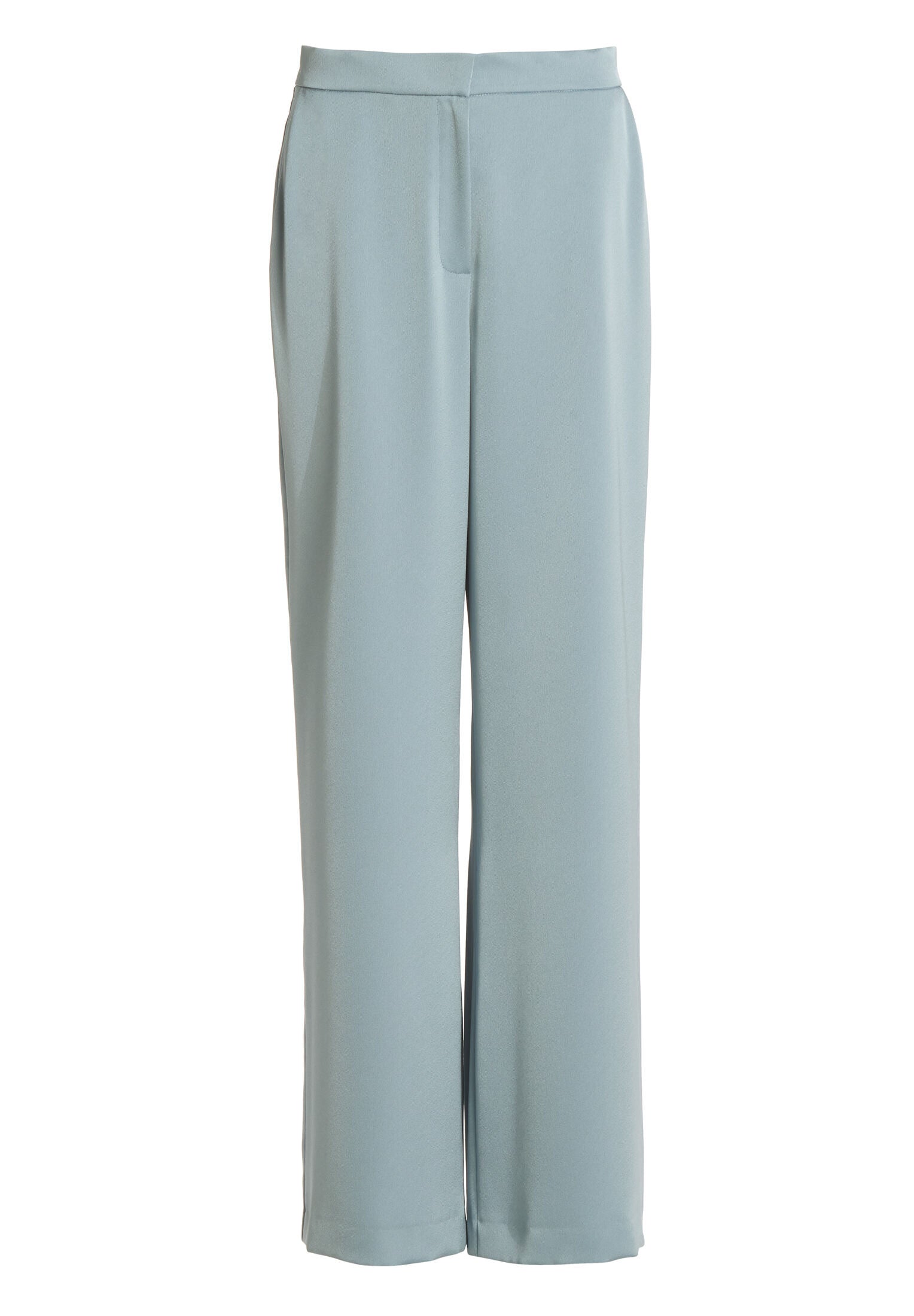 Hose aus Satin mit geradem Bein und Taschen