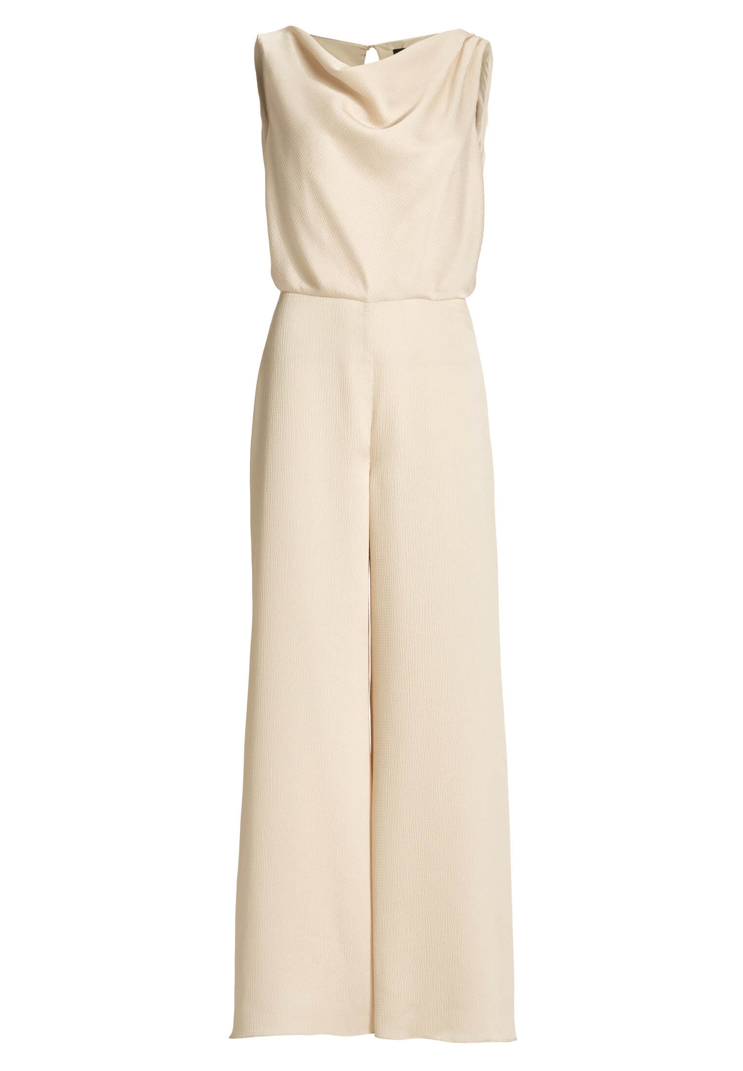 Jumpsuit aus Satin mit Wasserfallausschnitt