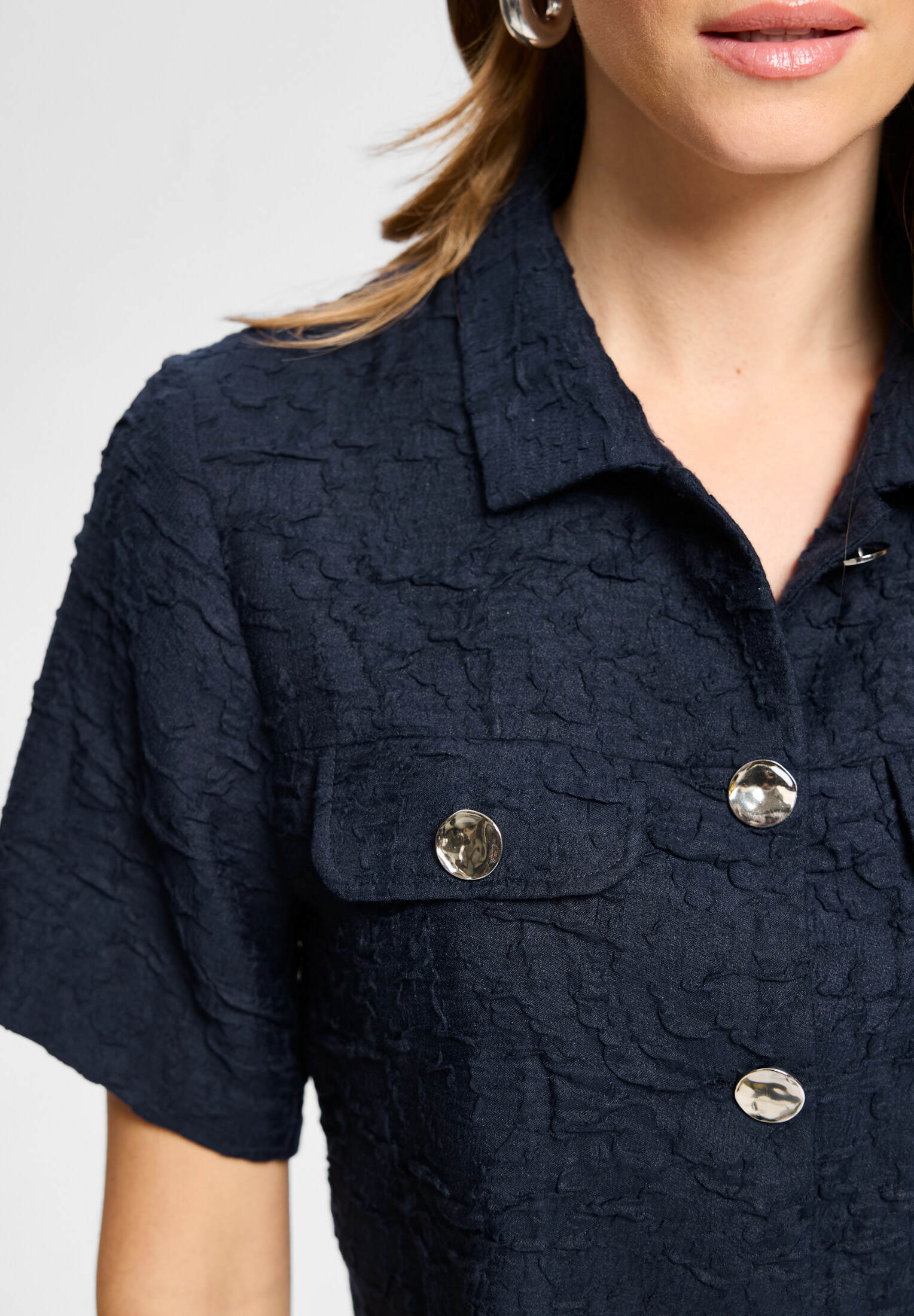 Shirt-Jacke aus Strukturstoff
