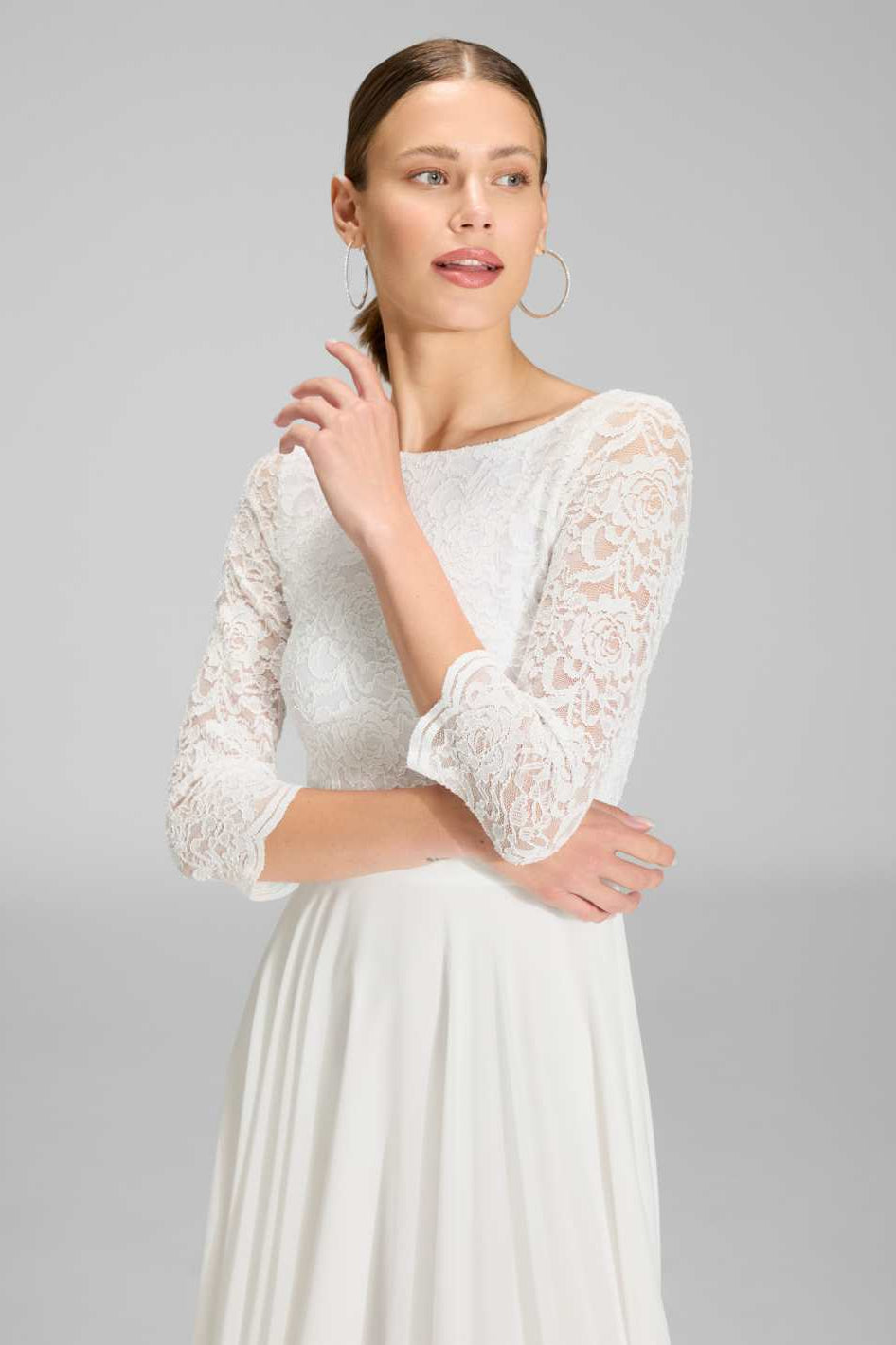 Midikleid mit fließendem Chiffon-Rock