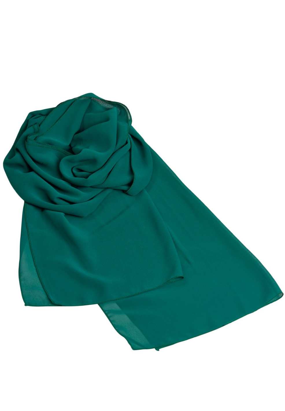 Zarte Chiffon-Stola im geraden Schnitt pine green