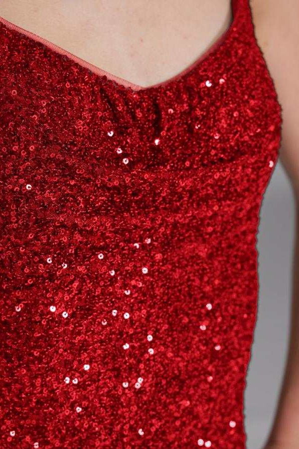 Slipdress mit transparenter Rückenpartie