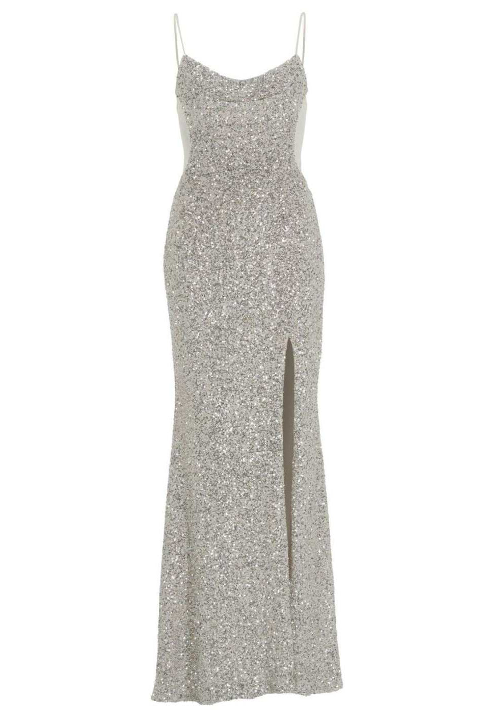 Slipdress mit transparenter Rückenpartie