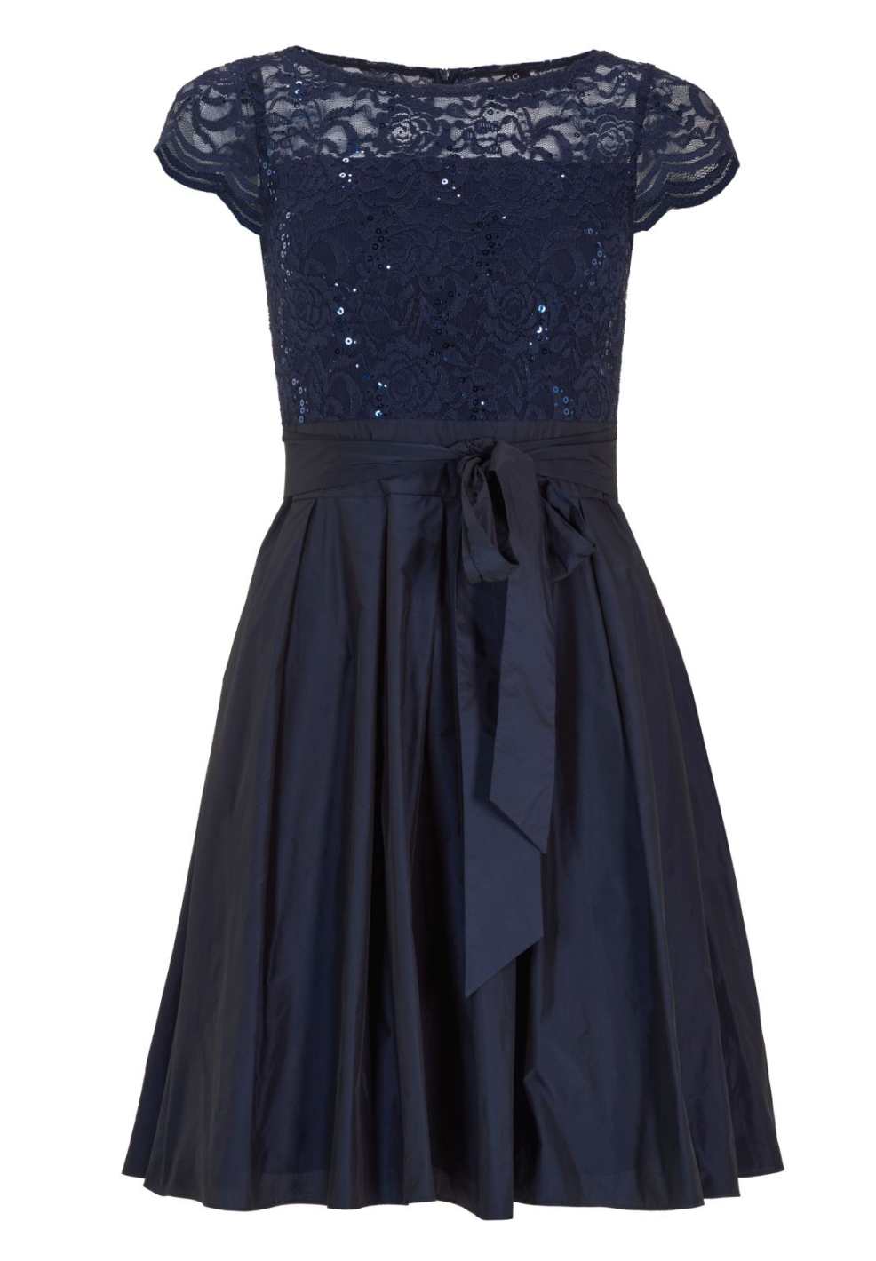 Cocktailkleid aus Taft und Spitze