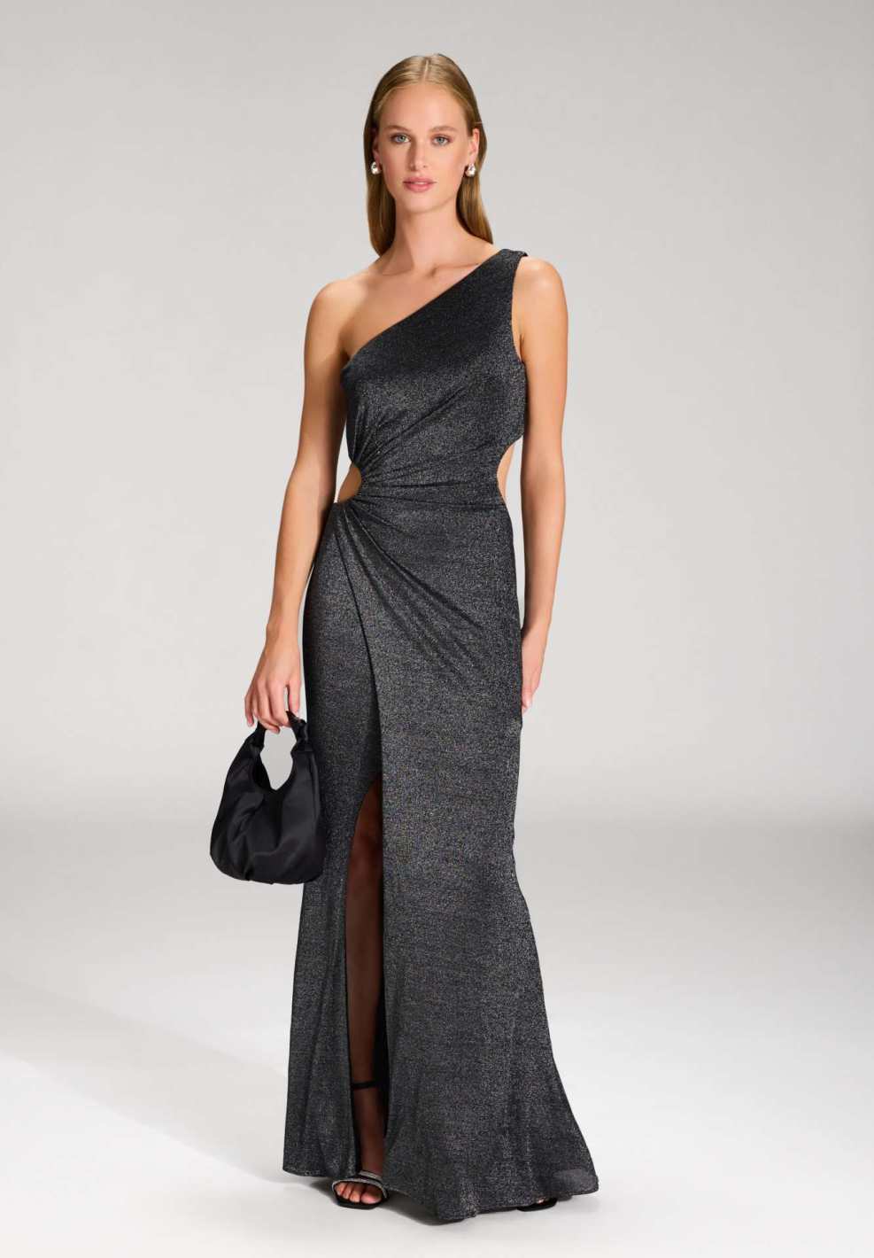 Handtasche aus Satin black