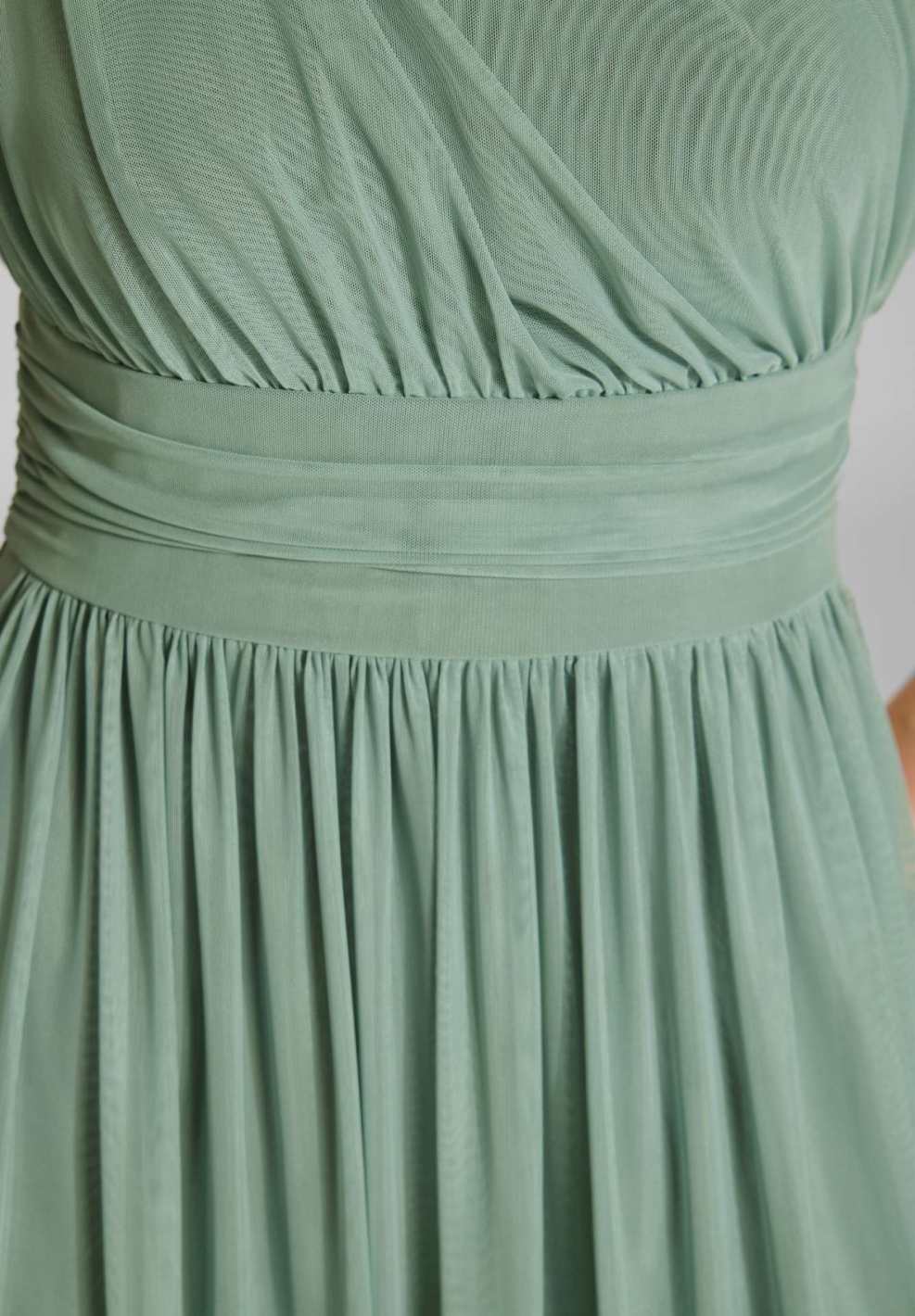 Abendkleid One Shoulder aus Mesh