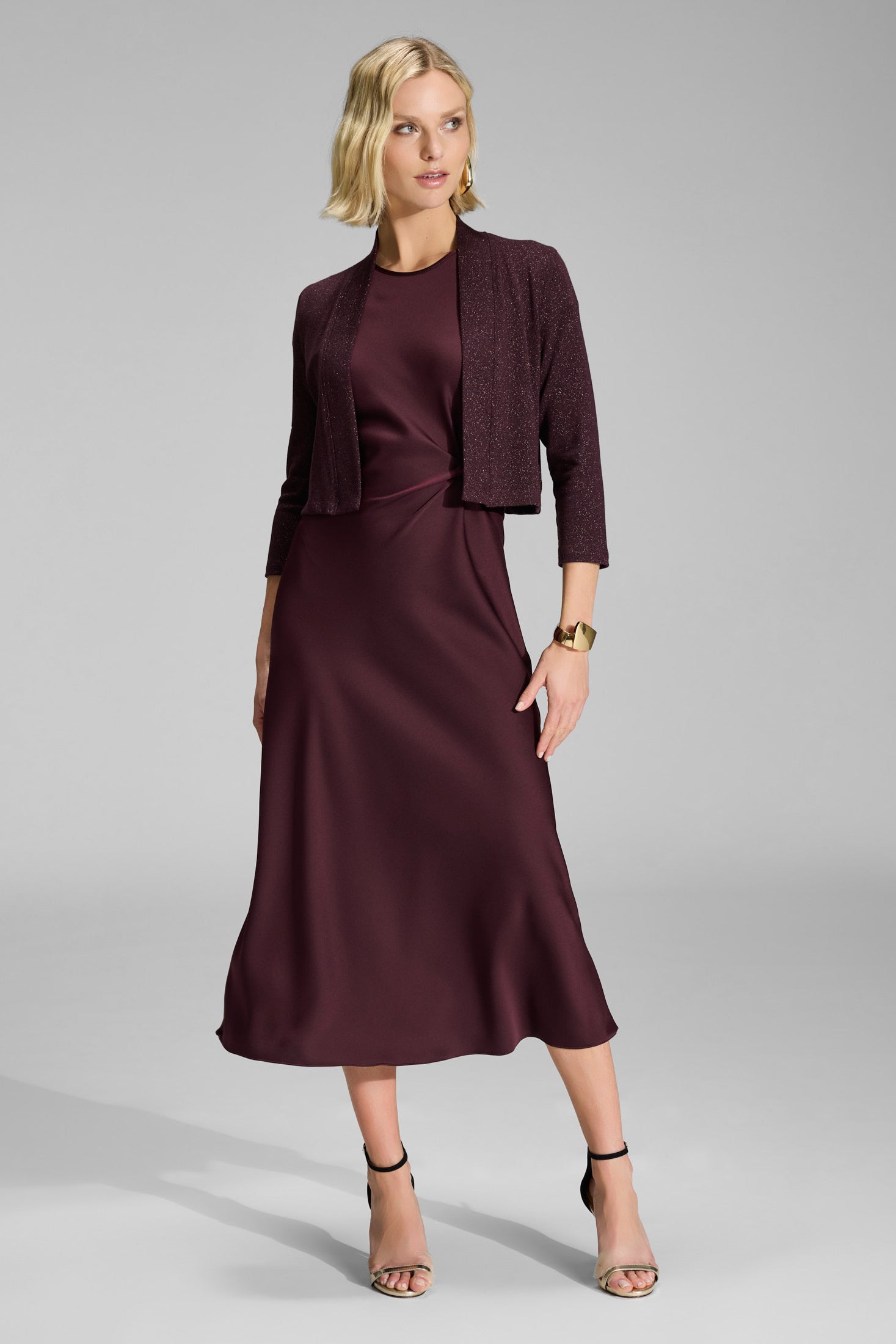 Weiches Bolero-Jäckchen merlot