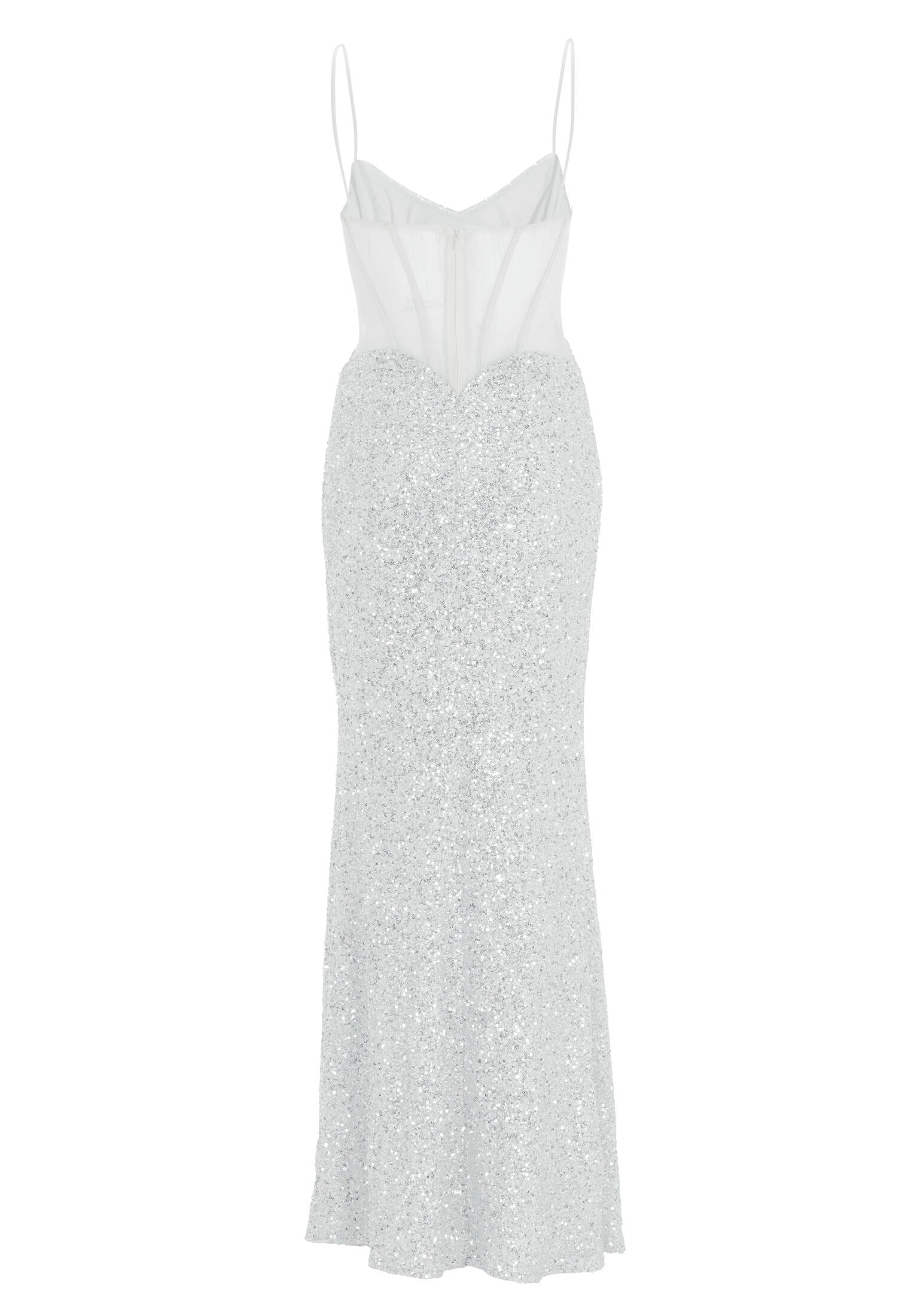 Slipdress mit transparenter Rückenpartie