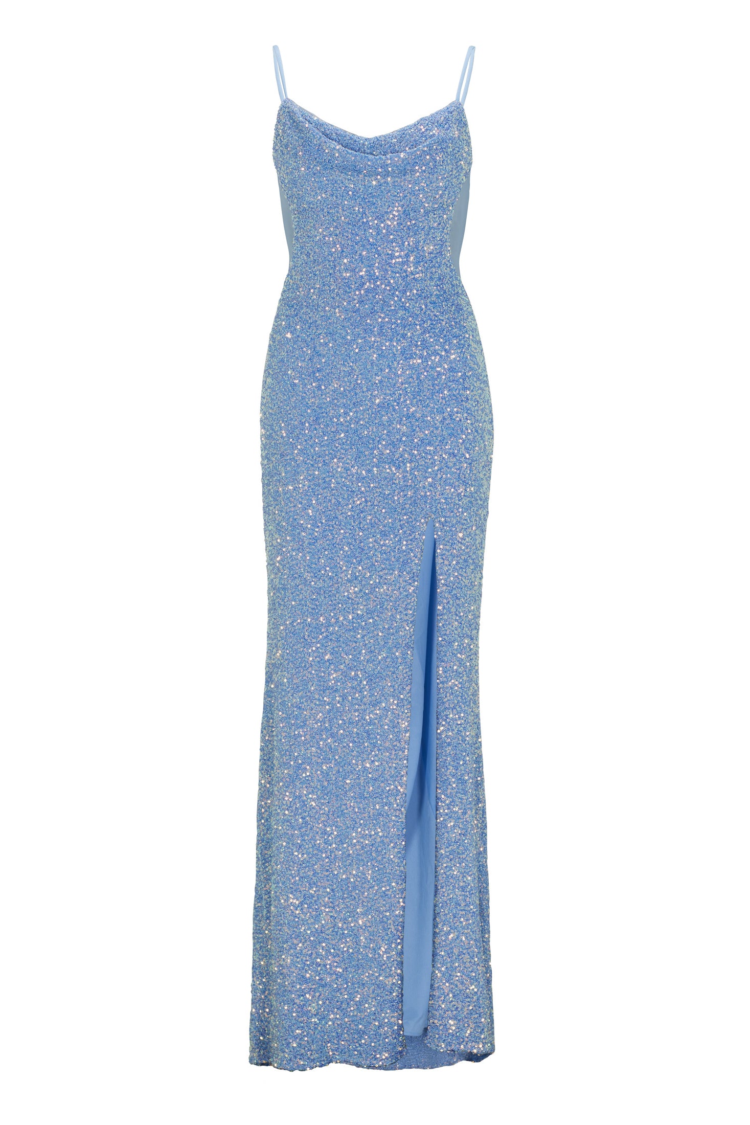 Slipdress mit transparenter Rückenpartie