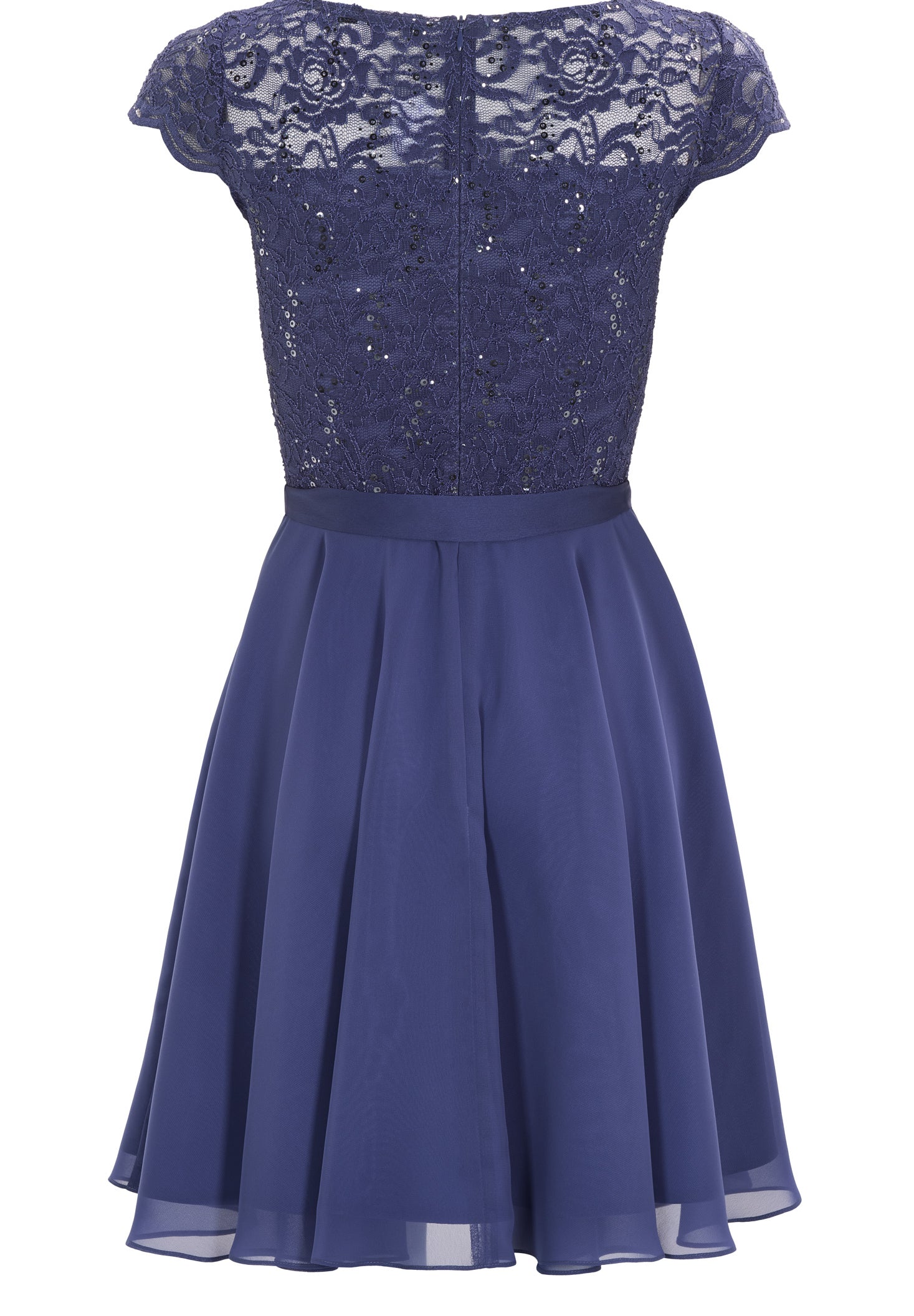 Cocktailkleid mit Spitzenoberteil und Chiffon Rock