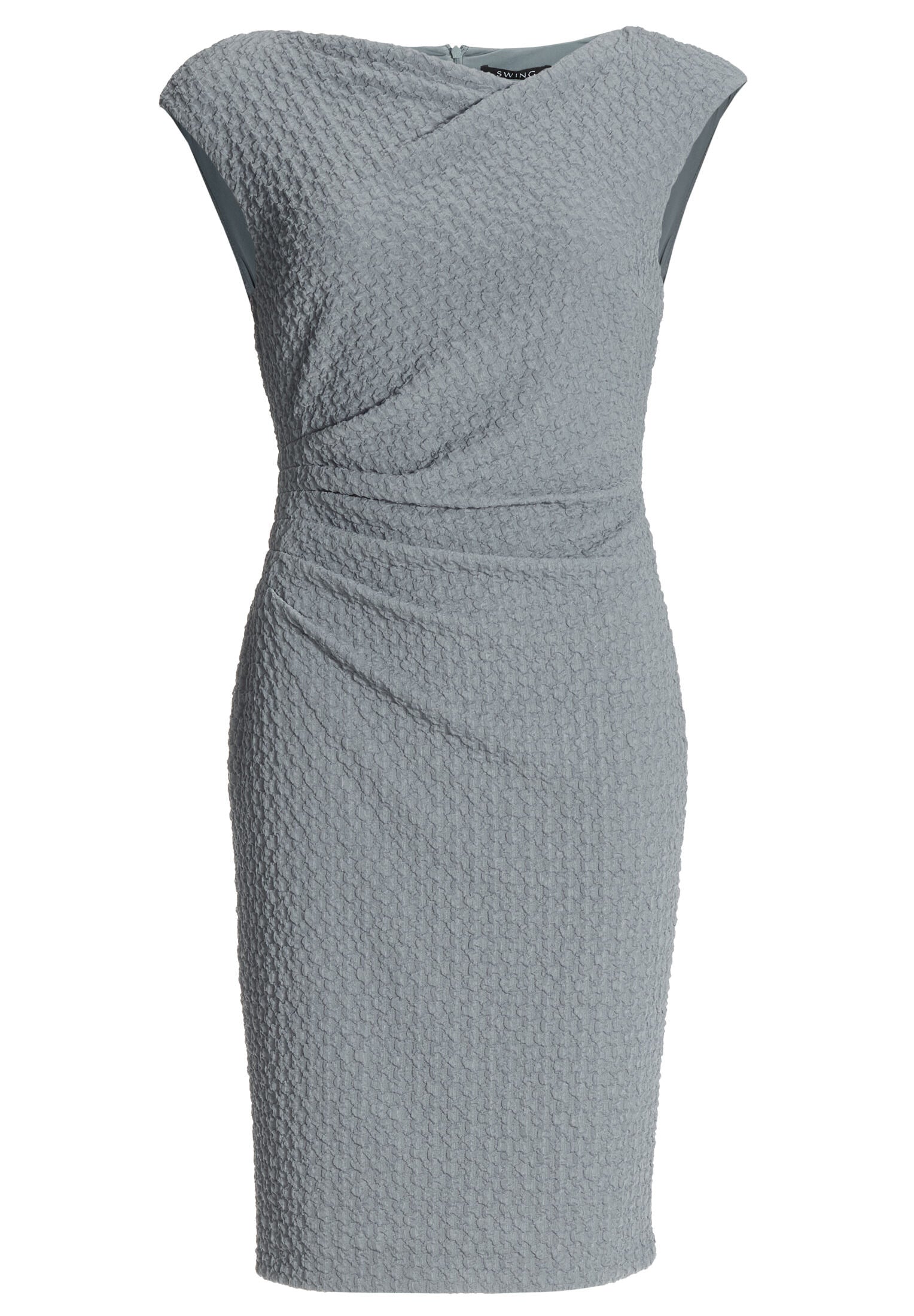 Etuikleid aus Jersey Cloque mit Drapierungen