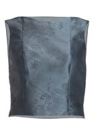 Oberteil aus floralem Jacquard mit V-Ausschnitt
