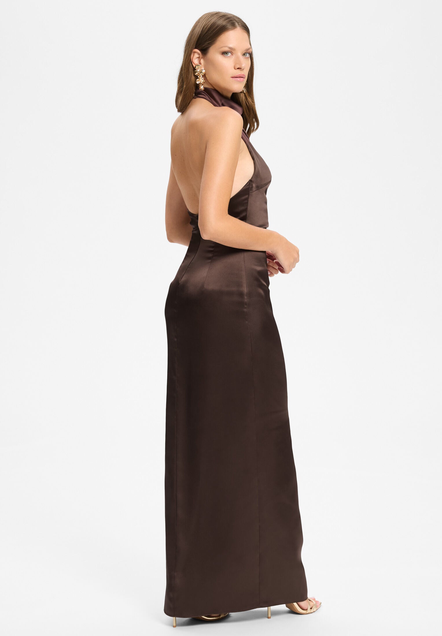 Abendkleid aus Stretch Satin