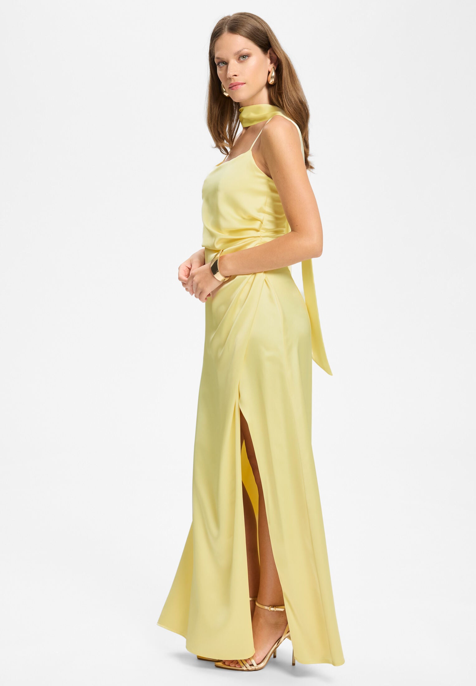 Abendkleid aus Stretch Satin