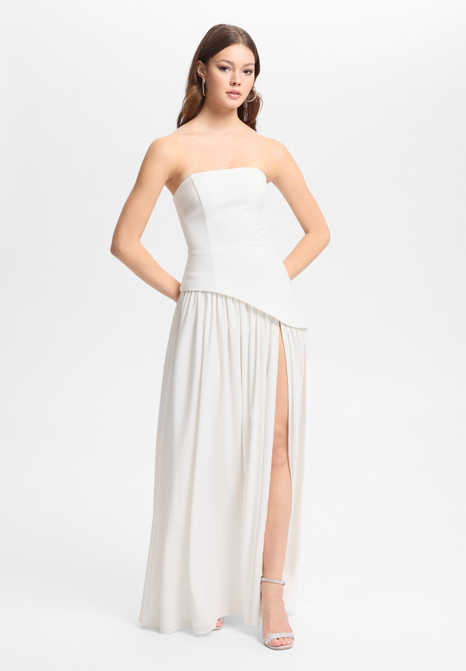 Corsagenkleid mit Beinschlitz