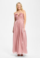 Organzakleid mit floralen Details flamingo pink