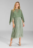 Schlupf-Stola aus Chiffon mit Ärmelschlitzen matcha green