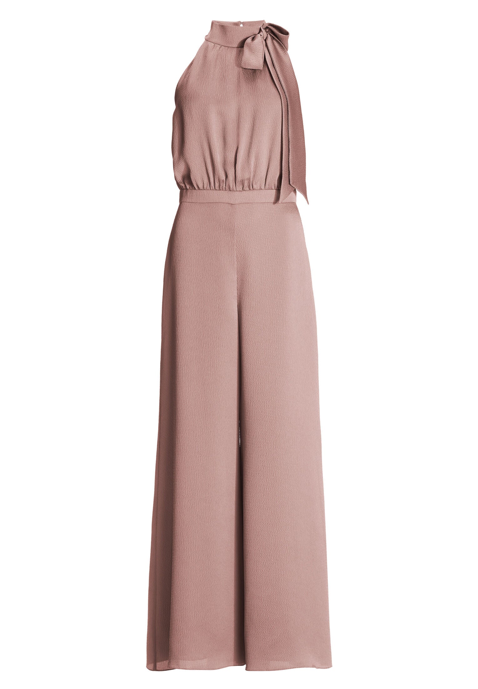 Jumpsuit mit Schluppe aus gehämmertem Satin