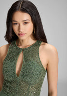 Abendkleid mit Stickerei und Cut-Out Detail