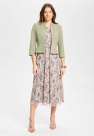 Taillierte Jacke aus Jersey Crêpe khaki green
