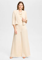 Taillierte Jacke aus Jersey Crêpe champagne beige