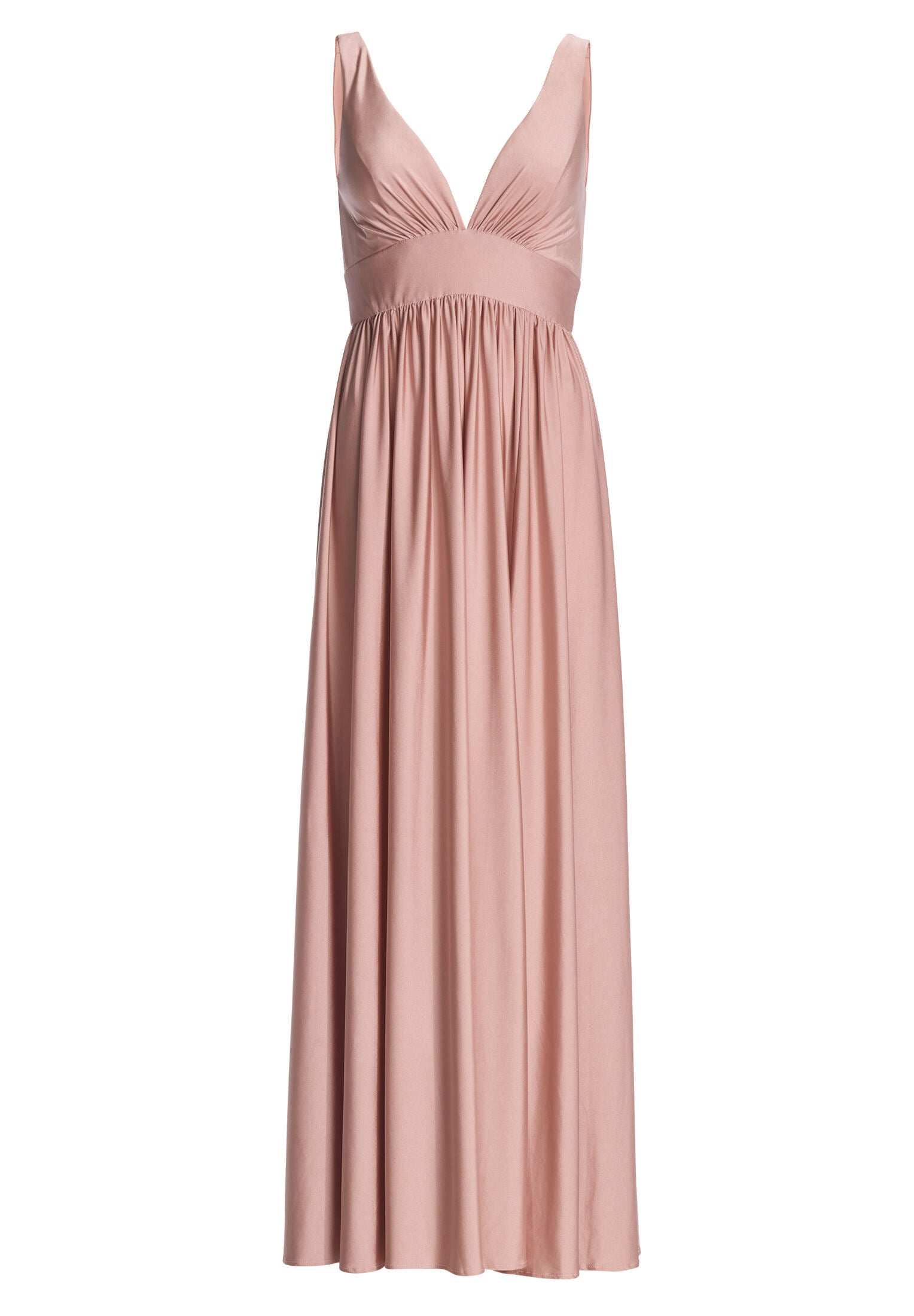 Empire Abendkleid aus Jersey mit Beinschlitz