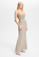 Abendkleid mit All-Over Stickerei