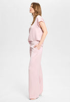 Hose aus Satin mit geradem Bein