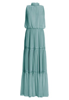 Abendkleid aus Crinkle Chiffon mit Stufenrock