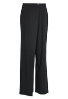 Bundfaltenhose mit asymmetrischer Überlappung