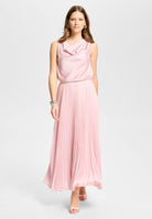 Satintop mit Wasserfallausschnitt soft pink