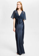Chiffon Bolero zum Knoten navy