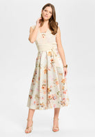 Cocktailkleid mit abnehmbarer Bluse champagne beige | multi