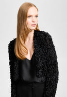 Jersey Bolero mit fedriger Optik
