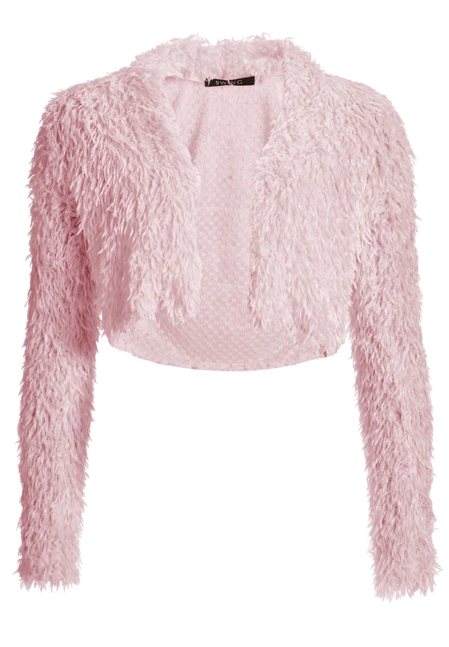 Jersey Bolero mit fedriger Optik