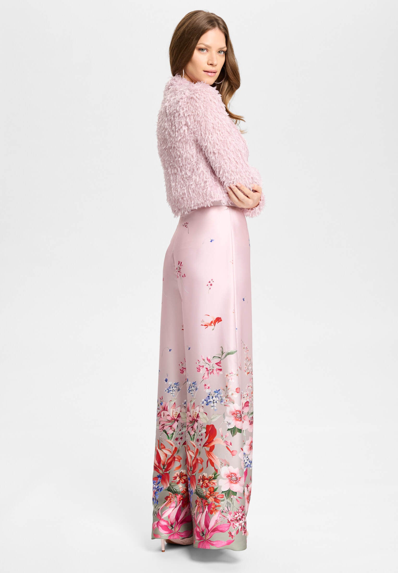 Jersey Bolero mit fedriger Optik