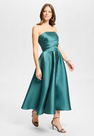 Cocktailkleid mit Korsage aus Twill