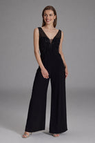 Jumpsuit mit Stickerei black