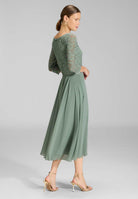Midikleid mit fließendem Chiffon-Rock