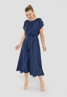 Midikleid aus feinem Satinchiffon