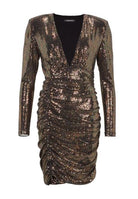 Minikleid aus foliertem Glitzerjersey