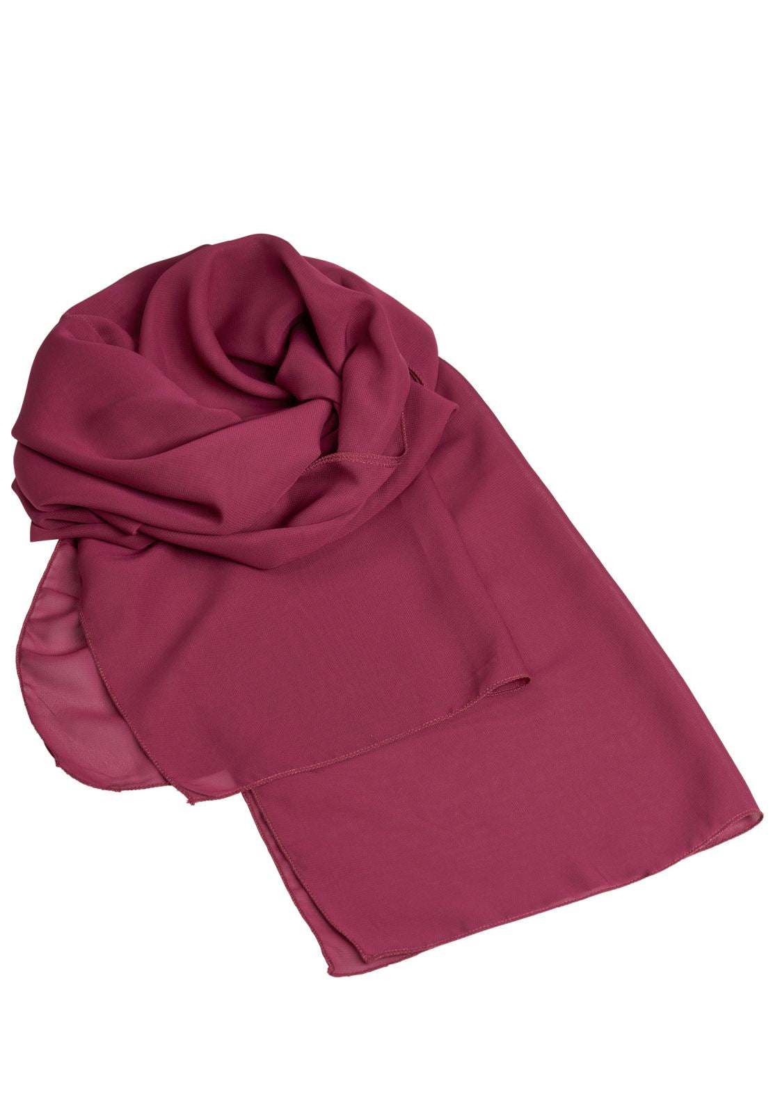 Zarte Chiffon-Stola im geraden Schnitt grape wine