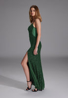 Slipdress mit transparenter Rückenpartie