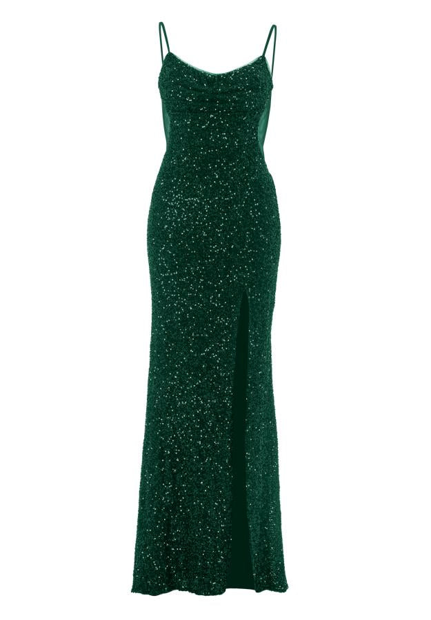 Slipdress mit transparenter Rückenpartie