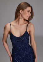 Slipdress mit transparenter Rückenpartie