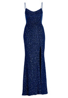 Slipdress mit transparenter Rückenpartie