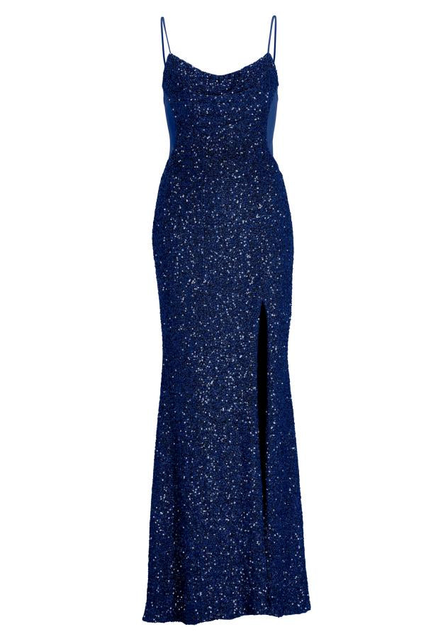 Slipdress mit transparenter Rückenpartie