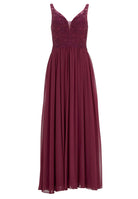 Chiffonkleid mit Spitzenstickerei