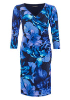 Wickelkleid aus floral bedrucktem Jersey