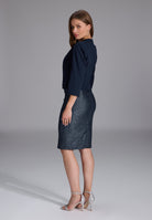 Taillierte Jacke aus Jersey Crêpe
